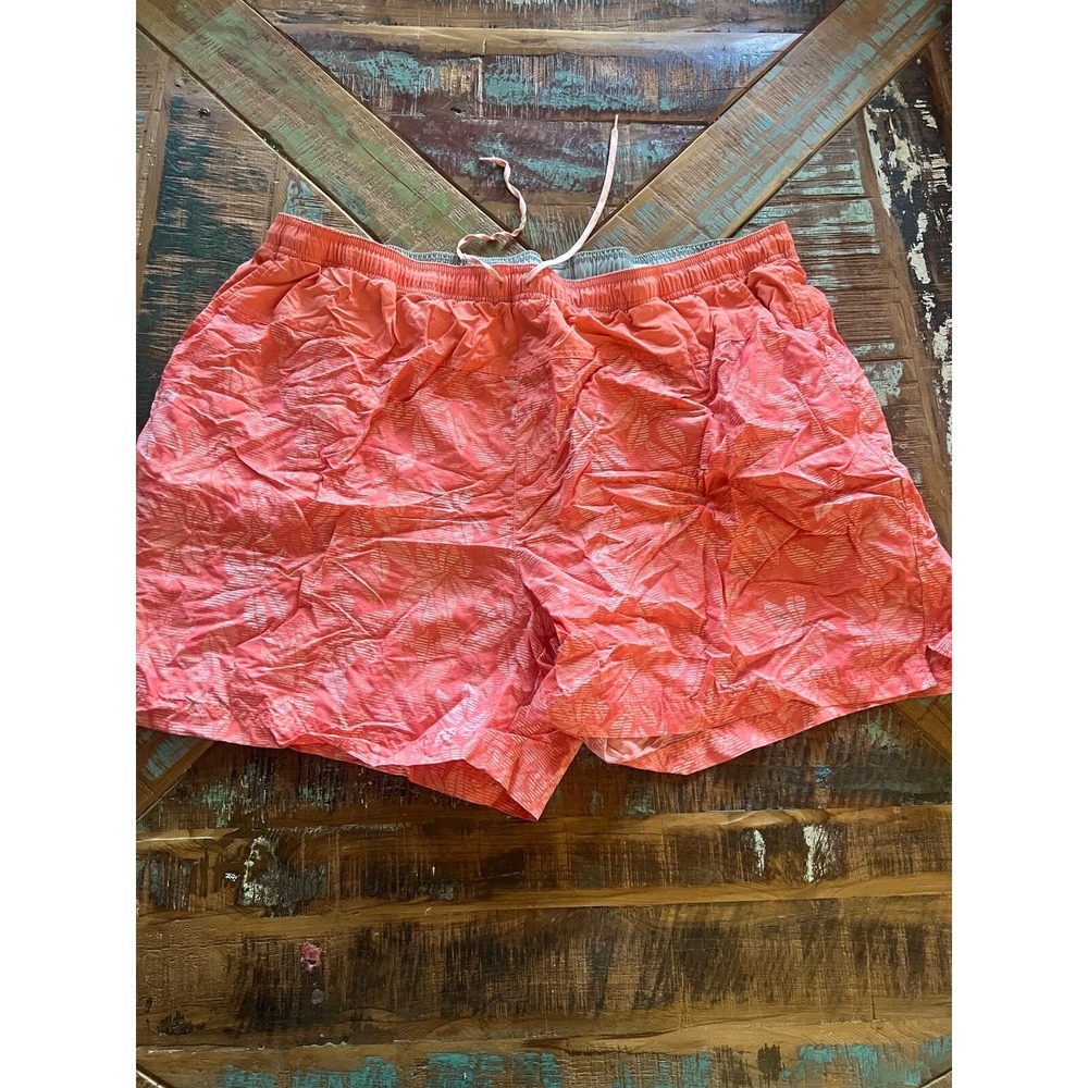 Mens Columbia Peach Orange FLoral Swim Shorts‎ Size XXL